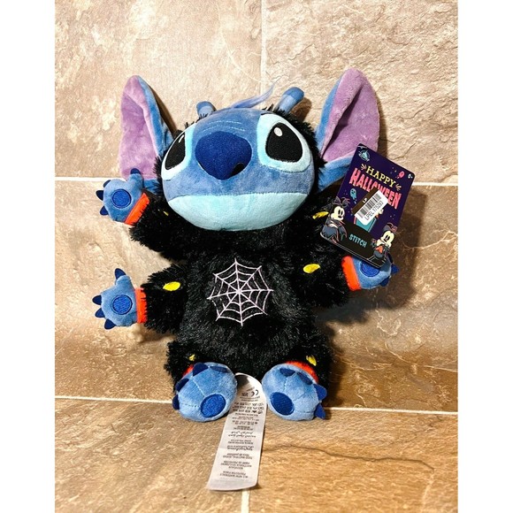 Disney Parks Stitch Experiment 626 Black Spider Halloween Plush Toy - New - Picture 4 of 6